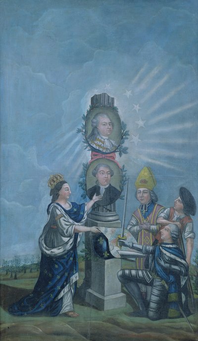 France Receiving the Wishes of the Nation from the Three Orders and Presenting Them to Louis XVI and Jacques Necker by Dubois